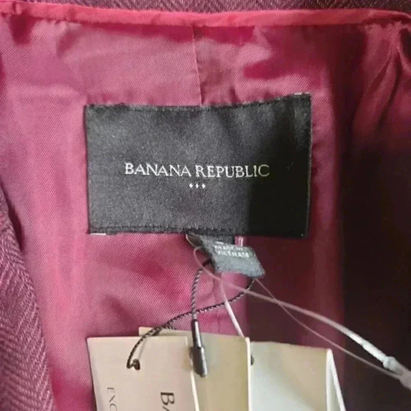 NWT  Banana Republic Burgundy Business Jacket Size 8 Petite - Picture 7 of 8